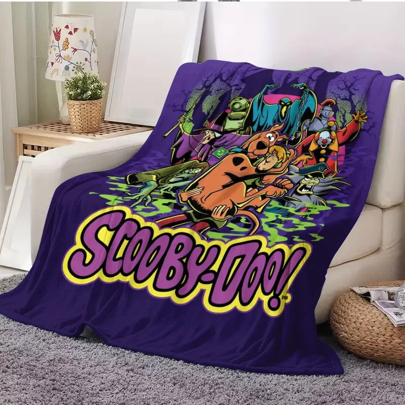 Scooby-Doo & The Gang Monsters Plain Weave Flannel Throw Blanket