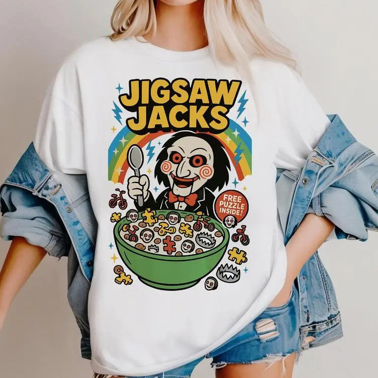 Retro Horror Cereal Box Graphic Funny Halloween T-Shirt / Sweatshirt / Hoodie