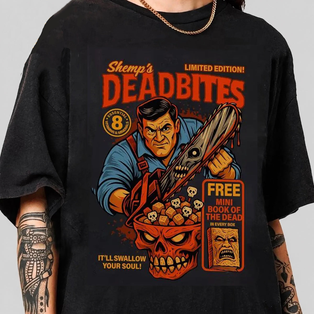 Retro Horror Cereal Box Graphic Funny Halloween T-Shirt / Sweatshirt / Hoodie