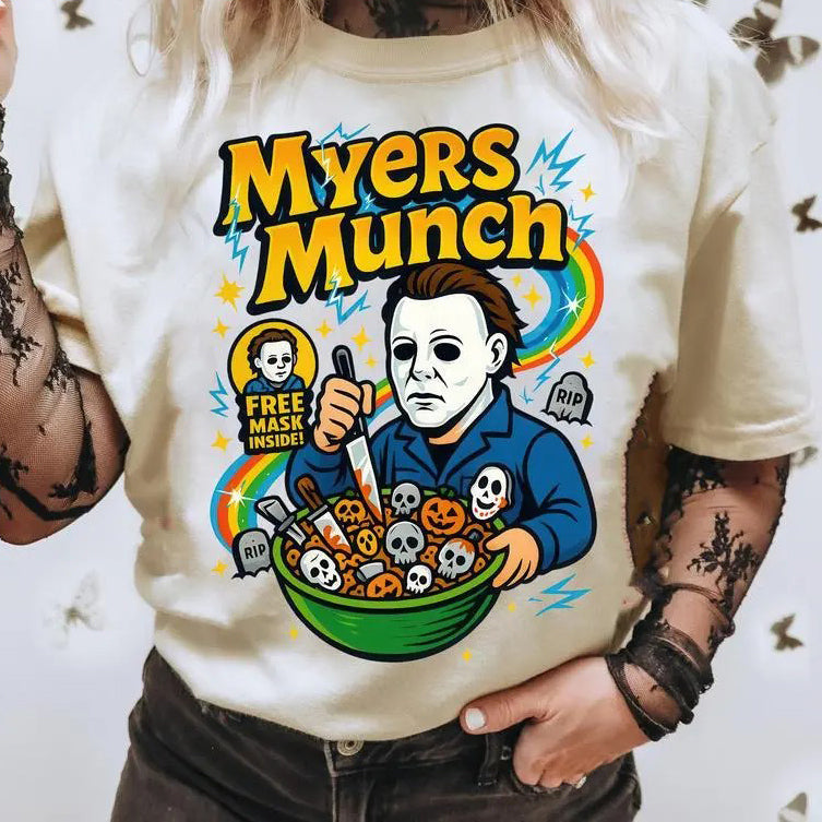 Retro Horror Cereal Box Graphic Funny Halloween T-Shirt / Sweatshirt / Hoodie
