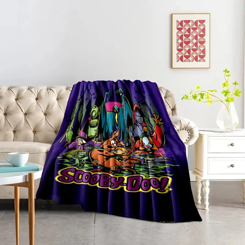 Scooby-Doo & The Gang Monsters Plain Weave Flannel Throw Blanket