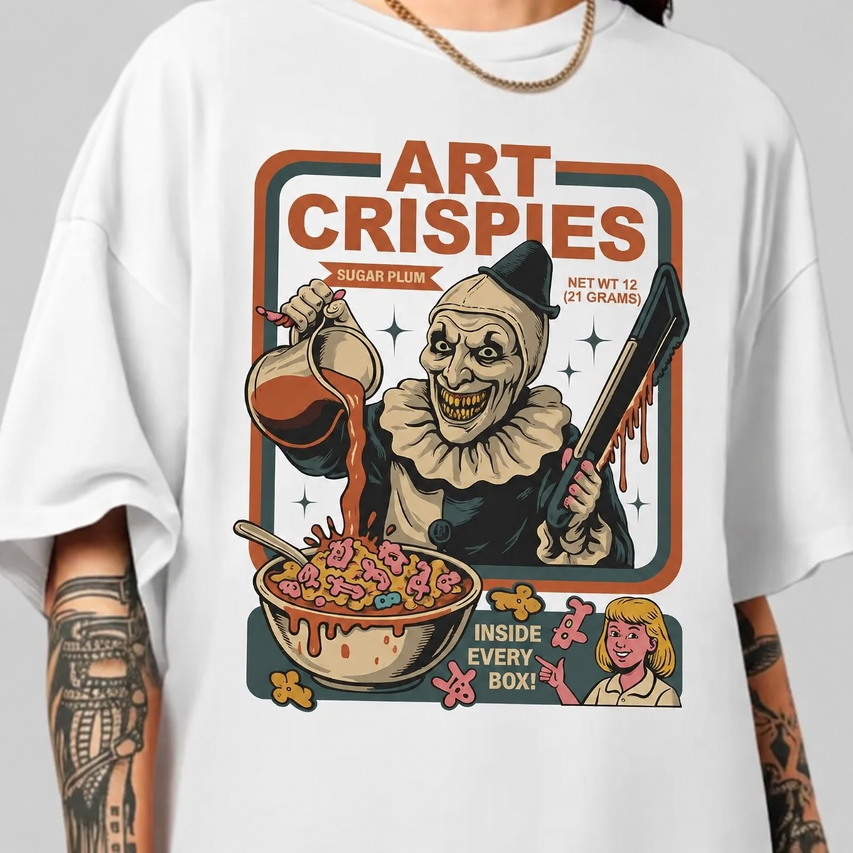 Retro Horror Cereal Box Graphic Funny Halloween T-Shirt / Sweatshirt / Hoodie