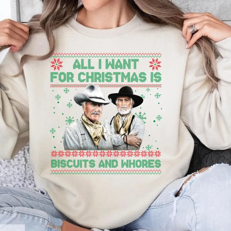 Funny Western Movie Quote Ugly Christmas Gift T-Shirt / Sweatshirt / Hoodie