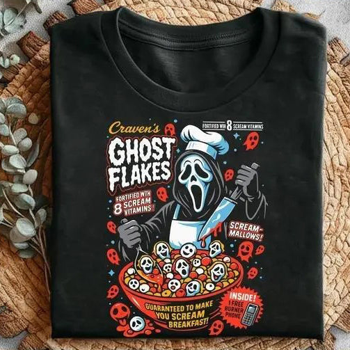 Retro Horror Cereal Box Graphic Funny Halloween T-Shirt / Sweatshirt / Hoodie